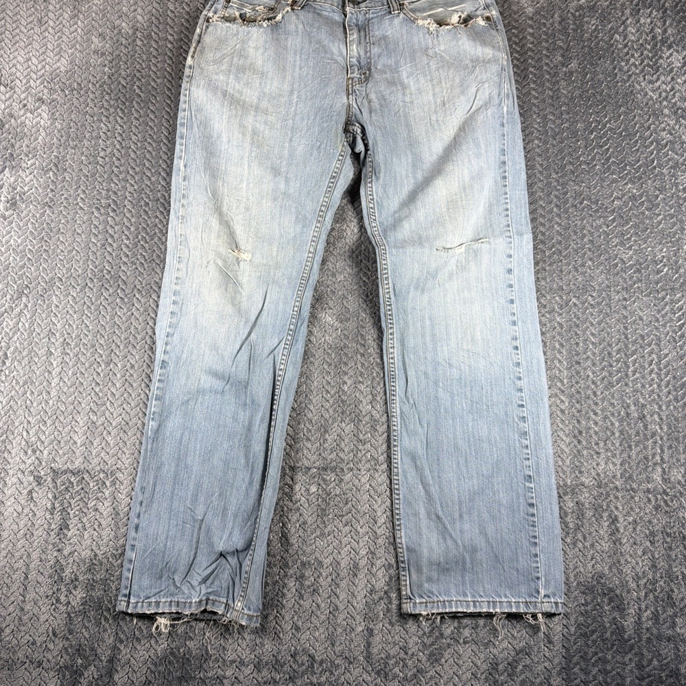 Levi's 559 Relaxed Straight Jeans Mens 34 x 32 Medium Wash Distressed